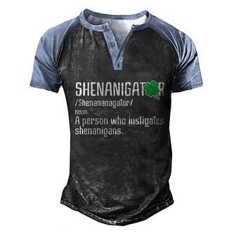 Shenanigator Definition St Patricks Day Graphic Design Printed Casual Daily Basic V2 Men's Henley Shirt Raglan Sleeve 3D Print T-shirt - Thegiftio UK