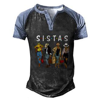 Sistas Afro Together Birthday Tee Men's Henley Shirt Raglan Sleeve 3D Print T-shirt - Thegiftio UK