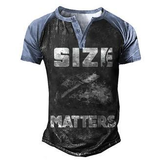 Size Matters V2 Men's Henley Shirt Raglan Sleeve 3D Print T-shirt - Seseable