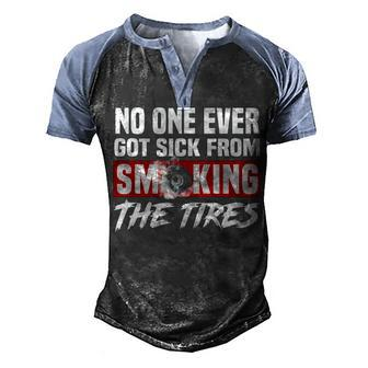 Smoking Tires V2 Men's Henley Shirt Raglan Sleeve 3D Print T-shirt - Seseable
