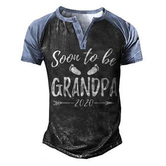 Soon To Be Grandpa EstPng Men's Henley Shirt Raglan Sleeve 3D Print T-shirt - Thegiftio UK