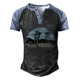 Southwest Desert Cactus Funny Gift Graphic Design Printed Casual Daily Basic Men's Henley Shirt Raglan Sleeve 3D Print T-shirt - Thegiftio UK