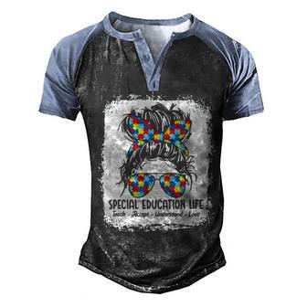 Special Education Life Sped Teacher Teach Accept Understand Men's Henley Shirt Raglan Sleeve 3D Print T-shirt - Thegiftio UK