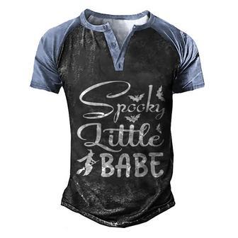 Spooky Little Babe Halloween Quote Graphic Design Printed Casual Daily Basic V2 Men's Henley Shirt Raglan Sleeve 3D Print T-shirt - Thegiftio UK