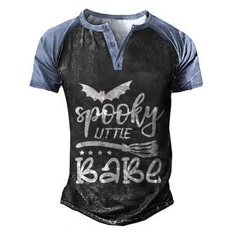 Spooky Little Babe Halloween Quote Graphic Design Printed Casual Daily Basic V4 Men's Henley Shirt Raglan Sleeve 3D Print T-shirt - Thegiftio UK