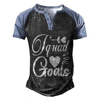 Squad Goals Heart Funny Halloween Quote Graphic Design Printed Casual Daily Basic Men's Henley Shirt Raglan Sleeve 3D Print T-shirt - Thegiftio UK