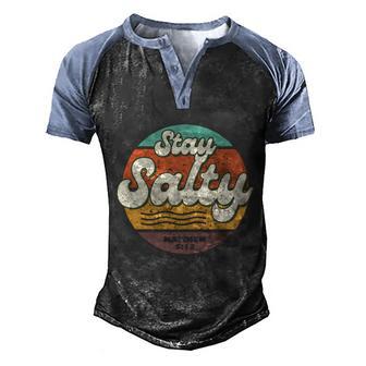Stay Salty Graphic Design Printed Casual Daily Basic Men's Henley Shirt Raglan Sleeve 3D Print T-shirt - Thegiftio UK