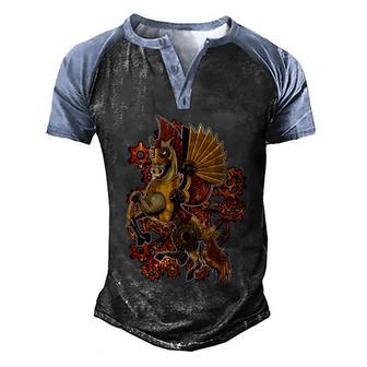 Steampunk Horse Mechanical Gears Pegasus Art Graphic Graphic Design Printed Casual Daily Basic V2 Men's Henley Shirt Raglan Sleeve 3D Print T-shirt - Thegiftio UK