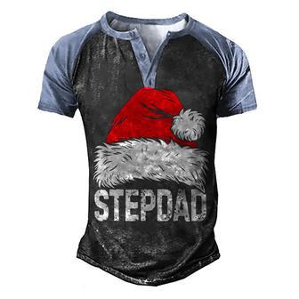 Stepdad Santa Christmas Family Xmas Gifts Men's Henley Shirt Raglan Sleeve 3D Print T-shirt - Thegiftio UK