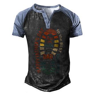 Stepping Dad Happy Fathers Day Men's Henley Shirt Raglan Sleeve 3D Print T-shirt - Thegiftio UK