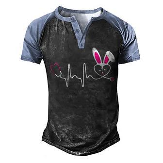 Stethoscope Nurse Doctor Easter V2 Men's Henley Shirt Raglan Sleeve 3D Print T-shirt - Thegiftio UK
