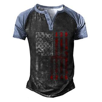 Stick Shift American Flag Gift Muscle Car 6 Gears Mechanic Gift Graphic Design Printed Casual Daily Basic Men's Henley Shirt Raglan Sleeve 3D Print T-shirt - Thegiftio UK
