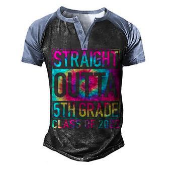 Straight Outta 5Th Grade Class Of 2022 Graduation Men's Henley Shirt Raglan Sleeve 3D Print T-shirt - Thegiftio UK