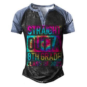 Straight Outta 8Th Grade Graduation 2022 Class Eighth Grade Men's Henley Shirt Raglan Sleeve 3D Print T-shirt - Thegiftio UK