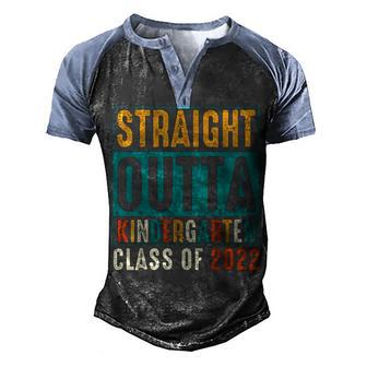 Straight Outta Kindergarten Graduation Class Of 2022 Graphic Design Printed Casual Daily Basic Men's Henley Shirt Raglan Sleeve 3D Print T-shirt - Thegiftio UK