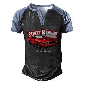 Street Machine Graphic Design Printed Casual Daily Basic Men's Henley Shirt Raglan Sleeve 3D Print T-shirt - Thegiftio UK