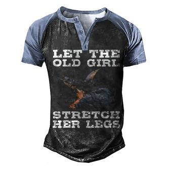 Stretch Her Legs Men's Henley Shirt Raglan Sleeve 3D Print T-shirt - Seseable