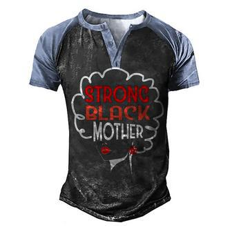 Strong Black Mother Men's Henley Shirt Raglan Sleeve 3D Print T-shirt - Thegiftio UK