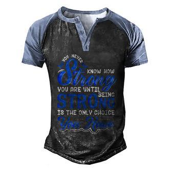 Strong Strong You Have Breast Cancer Graphic Design Printed Casual Daily Basic Men's Henley Shirt Raglan Sleeve 3D Print T-shirt - Thegiftio UK