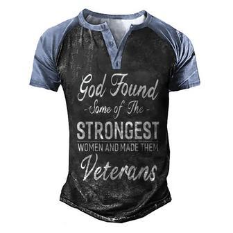 Strong Women Veterans Funny Veteran Graphic Design Printed Casual Daily Basic Men's Henley Shirt Raglan Sleeve 3D Print T-shirt - Thegiftio UK