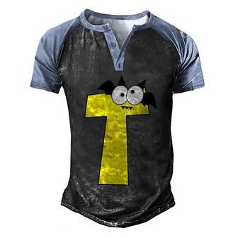 T Name Charater Dracula Halloween Quote Graphic Design Printed Casual Daily Basic Men's Henley Shirt Raglan Sleeve 3D Print T-shirt - Thegiftio UK