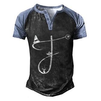 T Name Charater Witch Hat Halloween Quote Graphic Design Printed Casual Daily Basic Men's Henley Shirt Raglan Sleeve 3D Print T-shirt - Thegiftio UK