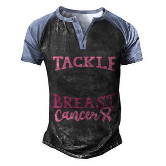 Tackle Pink Ribbon Breast Cancer Graphic Design Printed Casual Daily Basic V2 Men's Henley Shirt Raglan Sleeve 3D Print T-shirt - Thegiftio UK