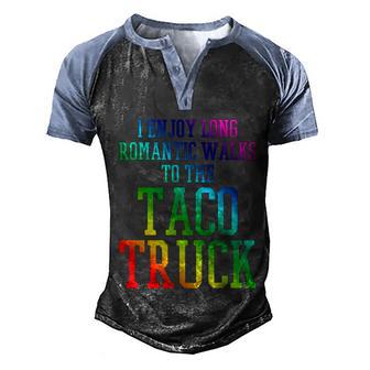 Taco Food Truck Cute Gift Men's Henley Shirt Raglan Sleeve 3D Print T-shirt - Thegiftio UK