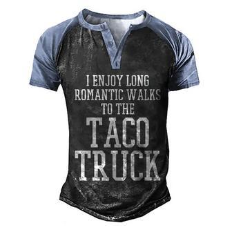 Taco Food Truck Gift Men's Henley Shirt Raglan Sleeve 3D Print T-shirt - Thegiftio UK