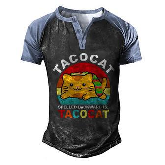 Tacocat Spelled Backward Is Tacocat Funny Graphic Design Printed Casual Daily Basic Men's Henley Shirt Raglan Sleeve 3D Print T-shirt - Thegiftio UK