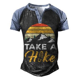Take A Hike Adventure T Men's Henley Shirt Raglan Sleeve 3D Print T-shirt - Thegiftio UK