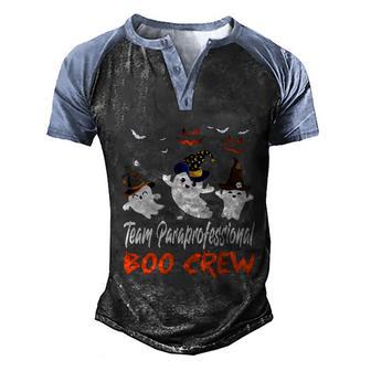 Team Paraprofessional Boo Crew Halloween Witch Ghost Boo Graphic Design Printed Casual Daily Basic V3 Men's Henley Shirt Raglan Sleeve 3D Print T-shirt - Thegiftio UK
