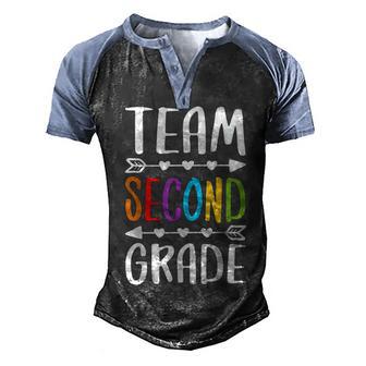 Team Second Grade 2Nd Grade Teacher Student Gift Men's Henley Shirt Raglan Sleeve 3D Print T-shirt - Thegiftio UK