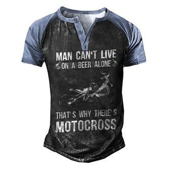 Thats Why Theres Motocross Men's Henley Shirt Raglan Sleeve 3D Print T-shirt - Seseable