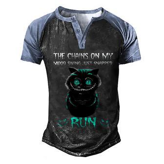 The Chains On My Mood Swing Just Snapped Run Halloween Graphic Design Printed Casual Daily Basic Men's Henley Shirt Raglan Sleeve 3D Print T-shirt - Thegiftio UK