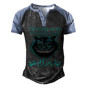 The Chains On My Mood Swings Just Snapped Run Graphic Design Printed Casual Daily Basic Men's Henley Shirt Raglan Sleeve 3D Print T-shirt - Thegiftio UK