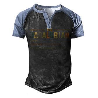 The Dadalorian Men's Henley Shirt Raglan Sleeve 3D Print T-shirt - Thegiftio UK