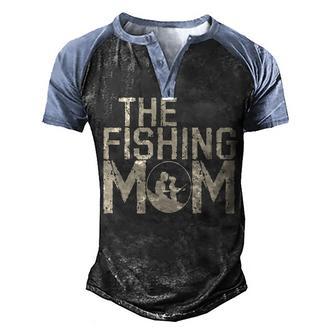 The Fishing Mom Men's Henley Shirt Raglan Sleeve 3D Print T-shirt - Thegiftio UK