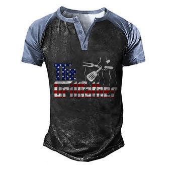 The Grillfather Fathers Day Funny Grilling Bbq Chef Dad Papa Gift Graphic Design Printed Casual Daily Basic Men's Henley Shirt Raglan Sleeve 3D Print T-shirt - Thegiftio UK