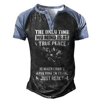 The Only Time - Motocross Men's Henley Shirt Raglan Sleeve 3D Print T-shirt - Seseable
