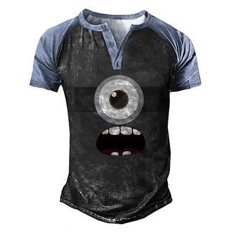 The Scarry Face New Funny Graphic Design Printed Casual Daily Basic Men's Henley Shirt Raglan Sleeve 3D Print T-shirt - Thegiftio UK