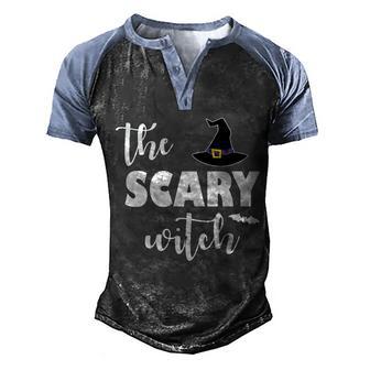 The Scary Witch Graphic Design Printed Casual Daily Basic Men's Henley Shirt Raglan Sleeve 3D Print T-shirt - Thegiftio UK