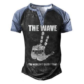 The Wave You Wouldnt Understand Men's Henley Shirt Raglan Sleeve 3D Print T-shirt - Thegiftio UK