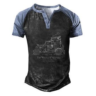 The Wayback Machine Graphic Design Printed Casual Daily Basic Men's Henley Shirt Raglan Sleeve 3D Print T-shirt - Thegiftio UK