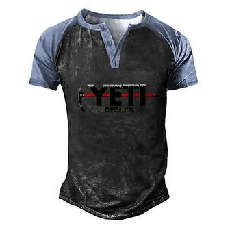 The Winter Cycle Cool Vector Design Graphic Design Printed Casual Daily Basic Men's Henley Shirt Raglan Sleeve 3D Print T-shirt - Thegiftio UK