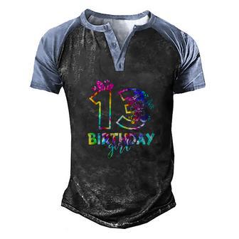 Thirteen Ever Awesome I Am 13 Year Old Happy Birthday Men's Henley Shirt Raglan Sleeve 3D Print T-shirt - Thegiftio UK