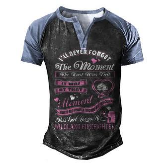 This Girl Loves Her Wildland Firefighter Men's Henley Shirt Raglan Sleeve 3D Print T-shirt - Thegiftio UK