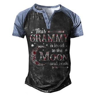 This Grammy Loved To The Moon T Men's Henley Shirt Raglan Sleeve 3D Print T-shirt - Thegiftio UK