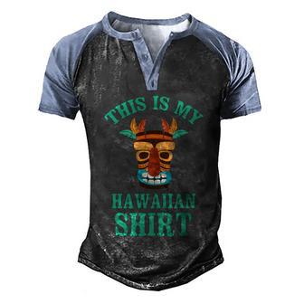 This Is My Hawaiian Gift Men's Henley Shirt Raglan Sleeve 3D Print T-shirt - Thegiftio UK