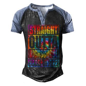 Tie Dye Straight Outta High School Class Of 2022 Graduation Graphic Design Printed Casual Daily Basic Men's Henley Shirt Raglan Sleeve 3D Print T-shirt - Thegiftio UK